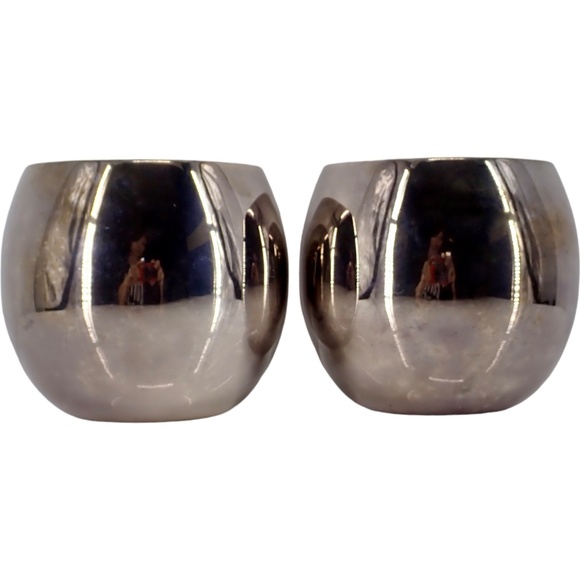 Vintage Towle Set of2 Silver Plated Punch Cups Makers Mark EP 4050 Tumblers or f - Picture 5 of 10